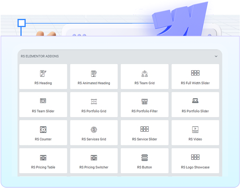 85+ Elementor addons icon