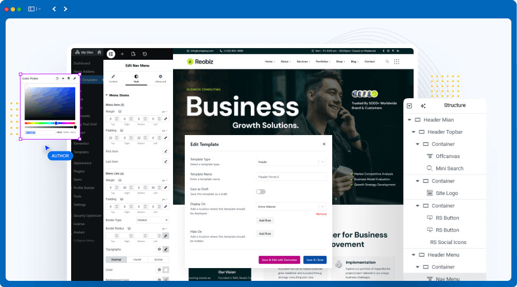 Reobiz theme feature screenshot 2