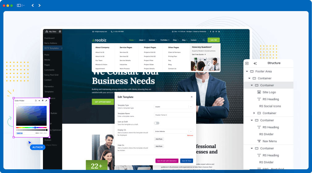 Reobiz theme feature screenshot 4