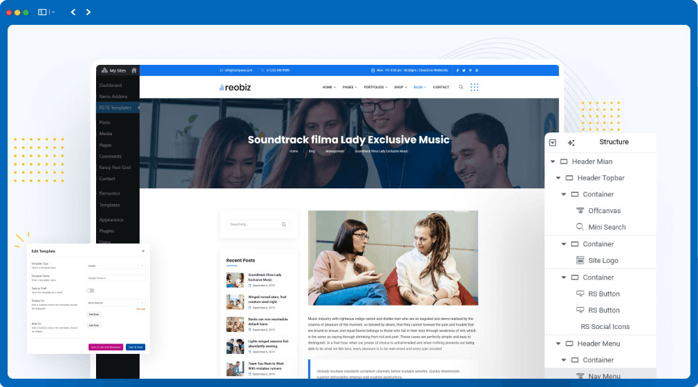 Reobiz theme feature screenshot 6